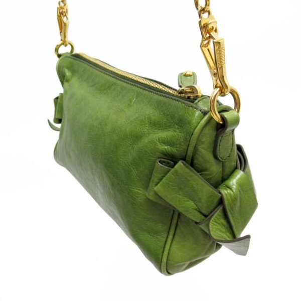 g2202 2 Miu Miu Mini Shoulder Bag Leather Green