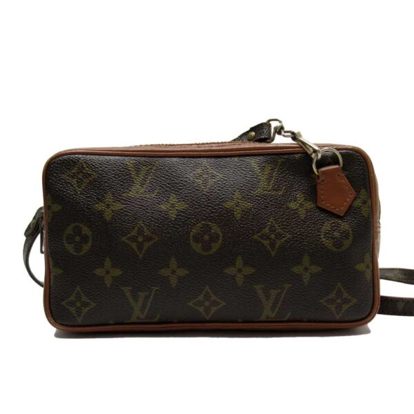 g2232f Louis Vuitton Pochette Marly Bandouliere Monogram Canvas Crossbody Bag Brown