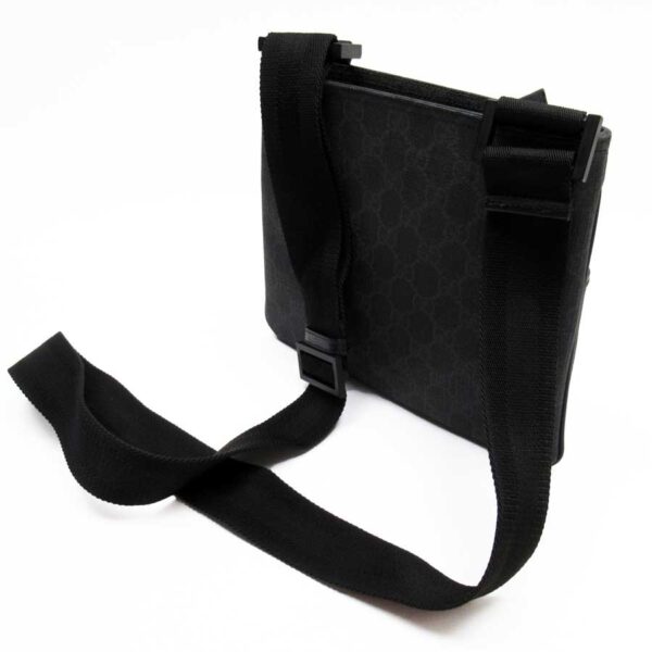 g2365g 2 Gucci GG Crossbody Shoulder Bag Black PVC