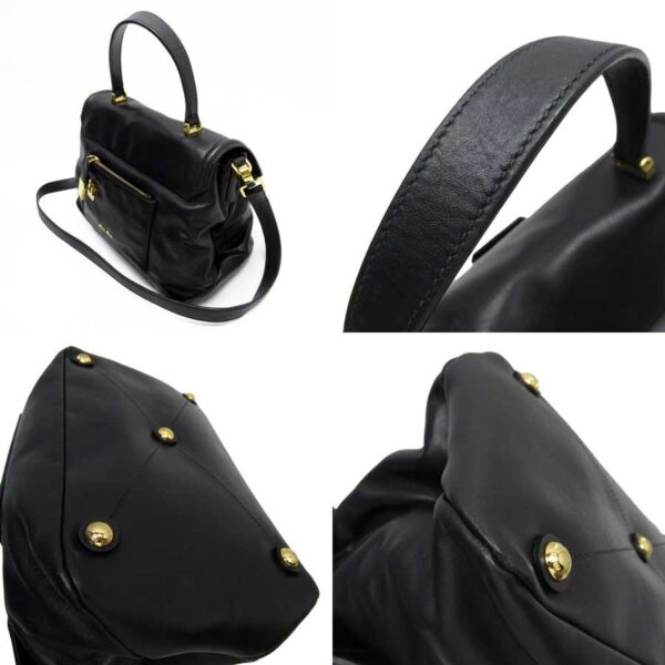 g2414b 1 Miu Miu Handbag Shoulder Bag 2Way Bag Leather Black