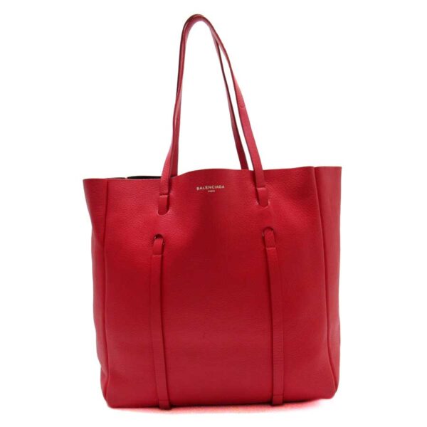 g2453a Balenciaga Leather Tote Bag Red Black