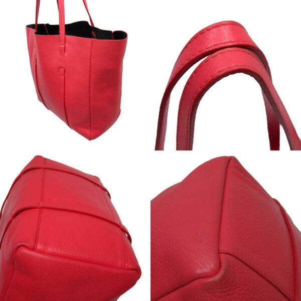 g2453a 1 Balenciaga Leather Tote Bag Red Black