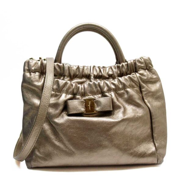 g2646g Salvatore Ferragamo Vera Leather Handbag