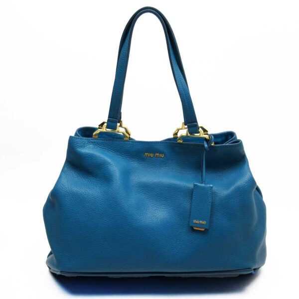 g2737a Miu Miu Shoulder Bag Leather Blue