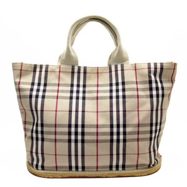 g2744a Burberry Nova Check Canvas Handbag Beige