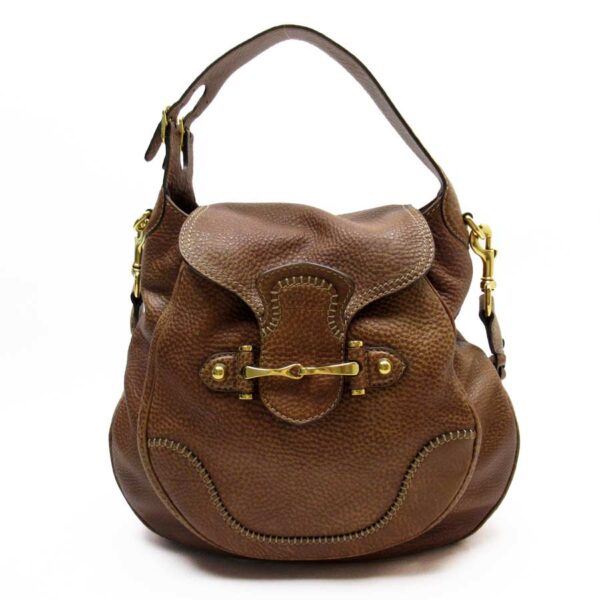 g2760a Gucci Horsebit 2Way Shoulder Bag Leather Bag Brown