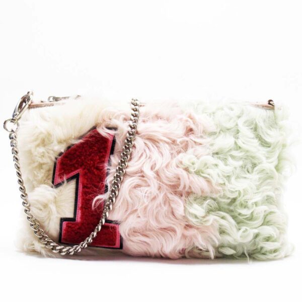 g2882a Miu Miu Shoulder Bag Clutch Bag Fur Ivory