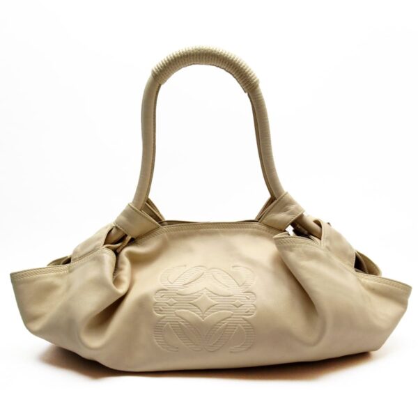 g3338a Loewe Anagram Nappa Aire Leather Handbag Beige