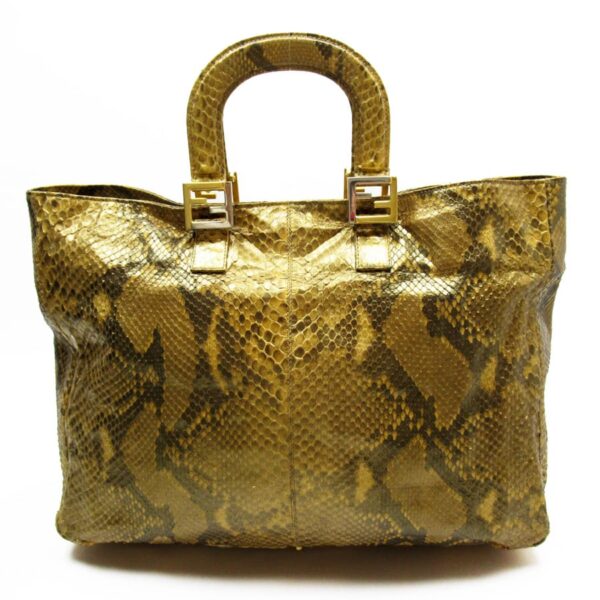 g3402a Fendi Handbag Python Leather Brown