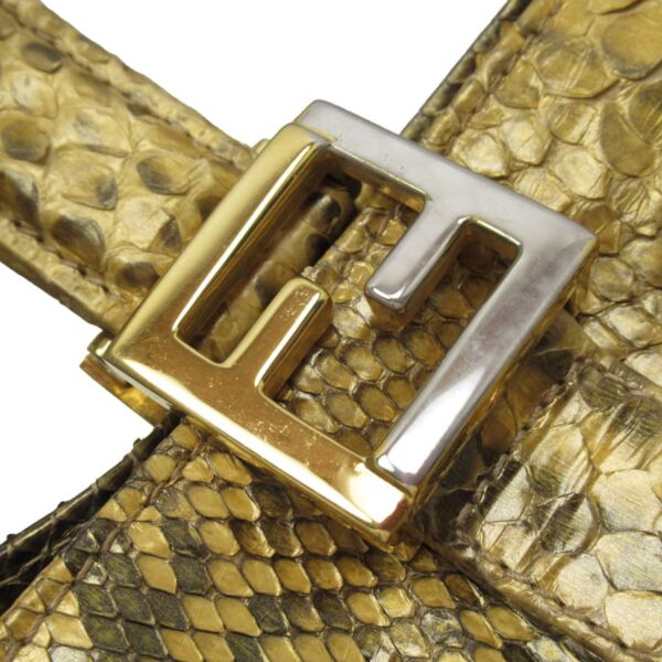 g3402a 3 Fendi Handbag Python Leather Brown