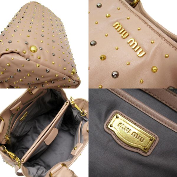 g3554a 4 c Miu Miu Handbag Shoulder Bag Leather Pink