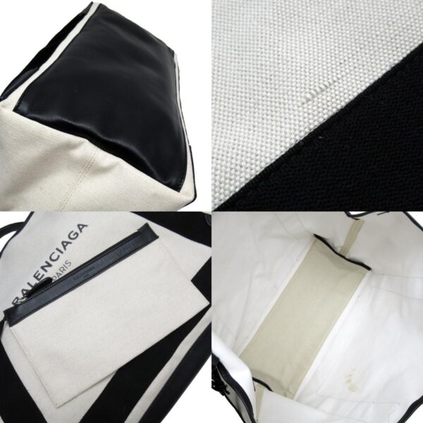 g3640i 4 c Balenciaga Canvas Tote Bag Black White