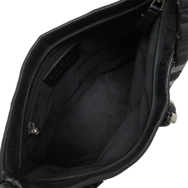 g3758a 4 Salvatore Ferragamo Nylon Shoulder Bag Black