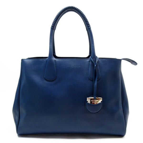 g3801g Salvatore Ferragamo Leather Handbag Blue