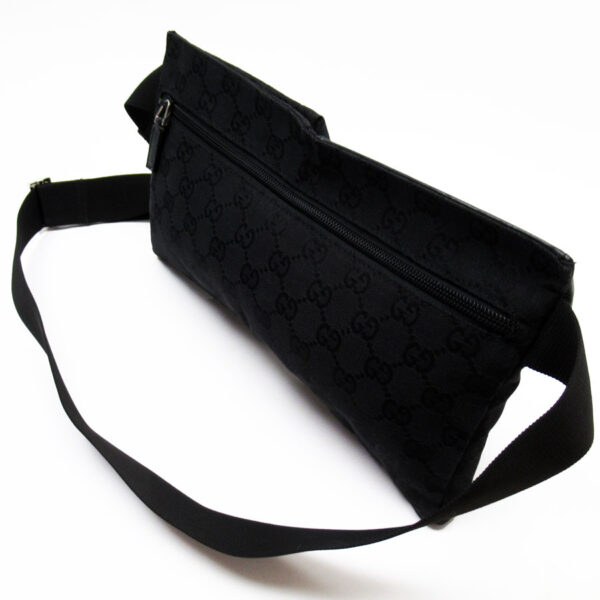 g3802a 1 Gucci GG Canvas Waist Pouch Black