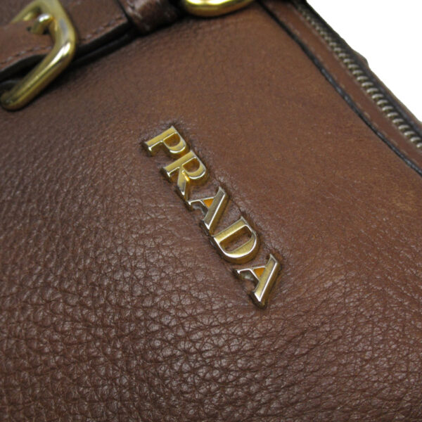 g4012a 3 Prada Leather Shoulder Bag Brown