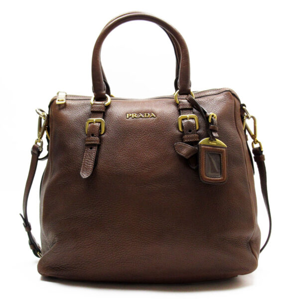 g4012a Prada Leather Shoulder Bag Brown