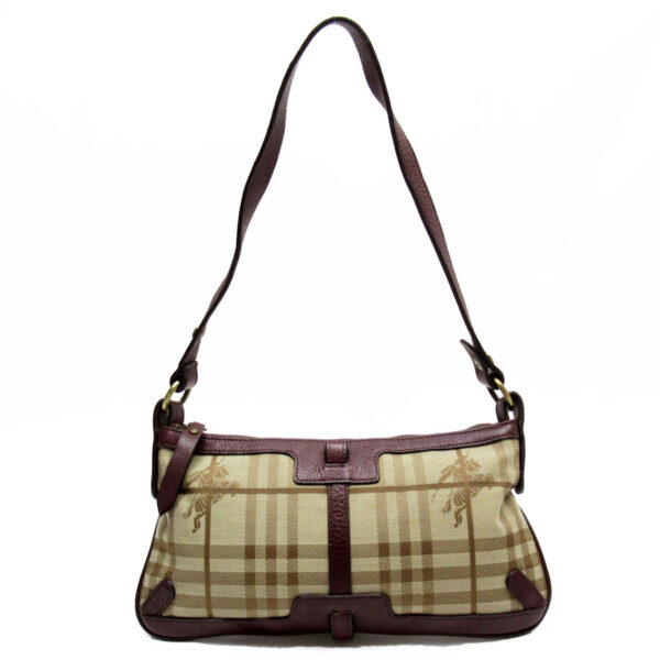 g4099k Burberry Canvas Leather Shoulder Bag Brown