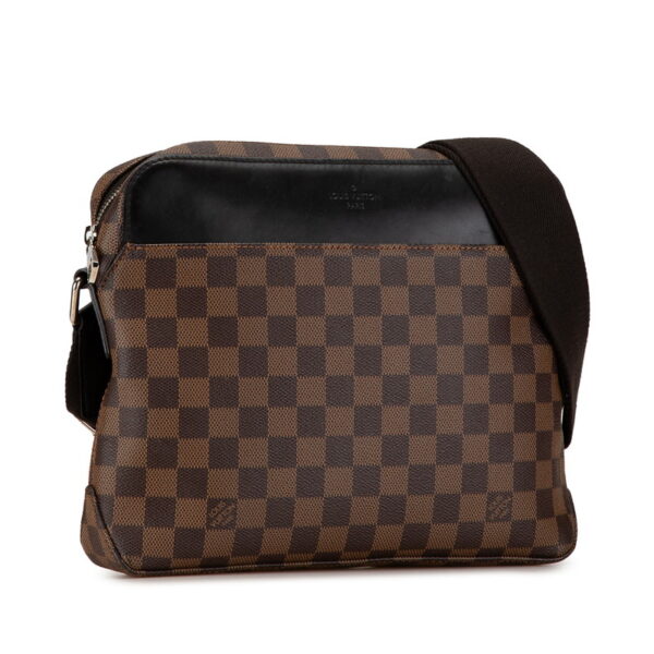 gbftpt3y309qmn3g 2 Louis Vuitton Damier Jake Messenger PM Shoulder Bag Brown Black