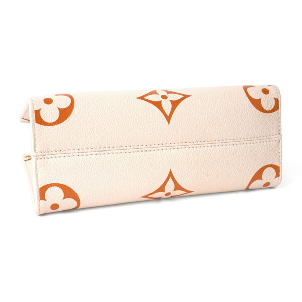 glvm46513 3 Louis Vuitton On the Go PM Tote Bag Empreinte Beige Orange