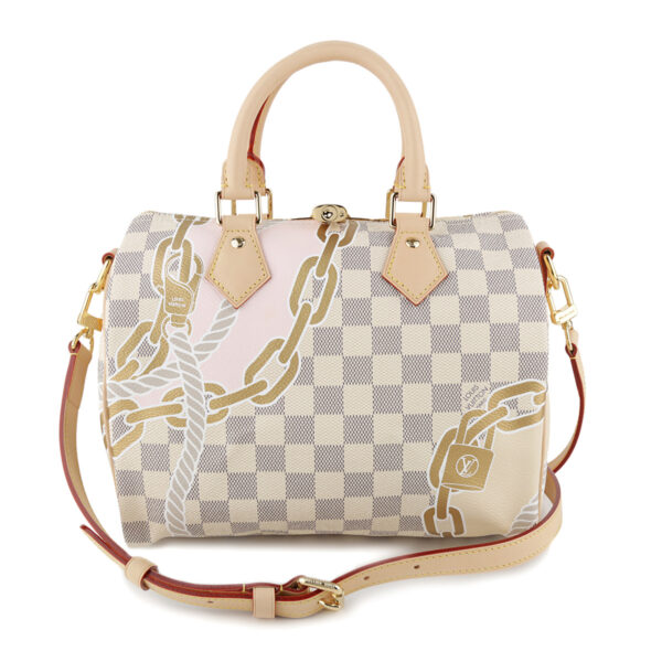 glvn40473 1 Louis Vuitton Speedy Bandouliere 25 Handbag Nautical Off White