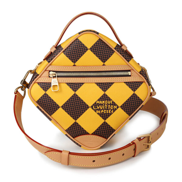 glvn40562 1 Louis Vuitton Shoulder Bag Damier Pop Chess Messenger Yellow Brown