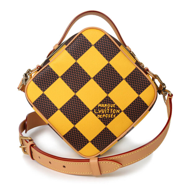 glvn40562 2 Louis Vuitton Shoulder Bag Damier Pop Chess Messenger Yellow Brown