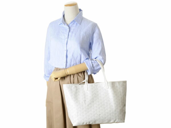 gy stlouis pm50 4 Goyard Saint Louis PM Tote Bag White