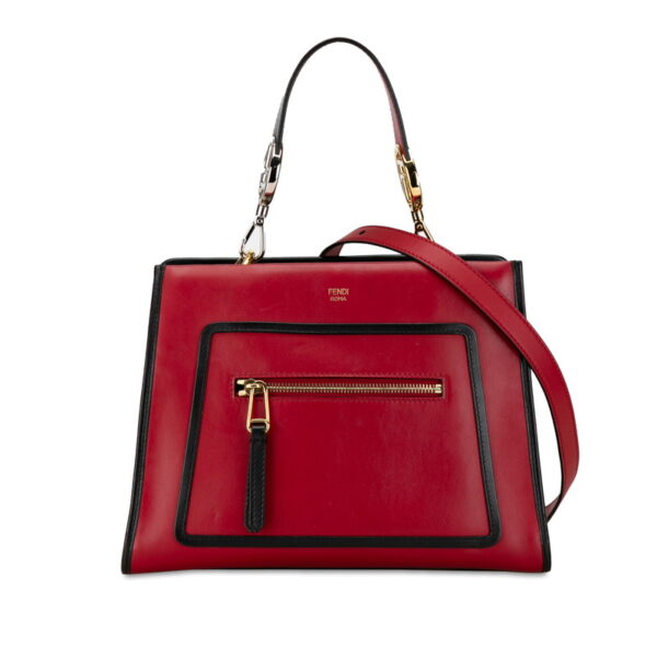 h05rd1caza04o833 1 Fendi Runaway 2WAY Handbag Red