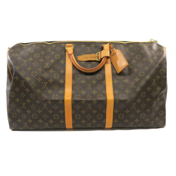 h2006521 2 Louis Vuitton Keepall Bandouliere 60 Bag Monogram Canvas Brown