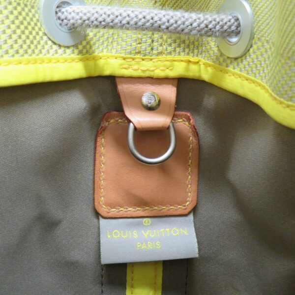 h2006921 12 Louis Vuitton Volunteer Drawstring Bag Damier Jean Green Yellow