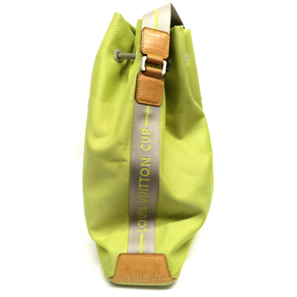 h2006921 5 Louis Vuitton Volunteer Drawstring Bag Damier Jean Green Yellow