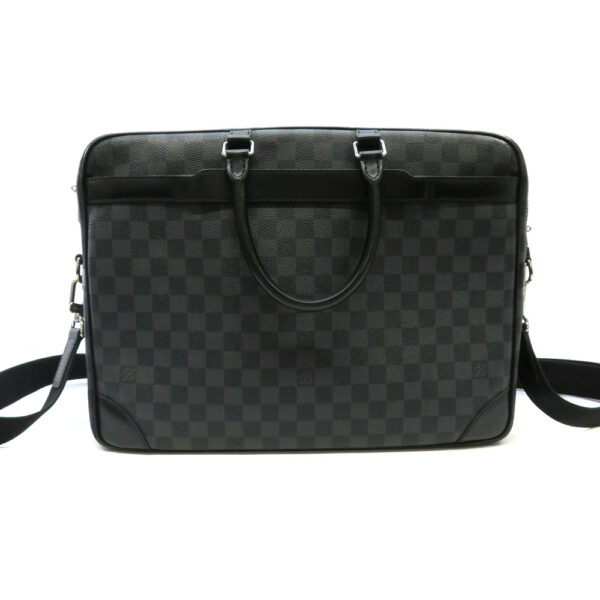 h2007010 1 Louis Vuitton Porte de Cumin Voyage GM Business Bag Damier Graphite Black