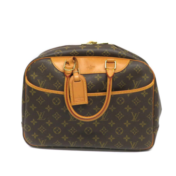 h21 8016 1 Louis Vuitton Deauville Bowling Vanity Bag Monogram Canvas Brown