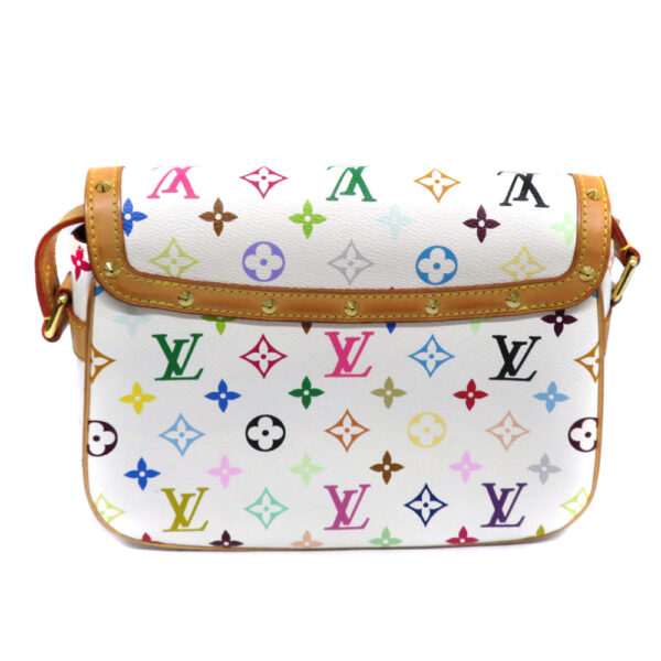 h21 8196 2 Louis Vuitton Sologne Monogram Multicolor Shoulder Bag Bronze White