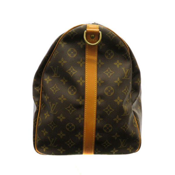 h2100848 3 Louis Vuitton Keepall Bandouliere 55 Bag Monogram Canvas Brown