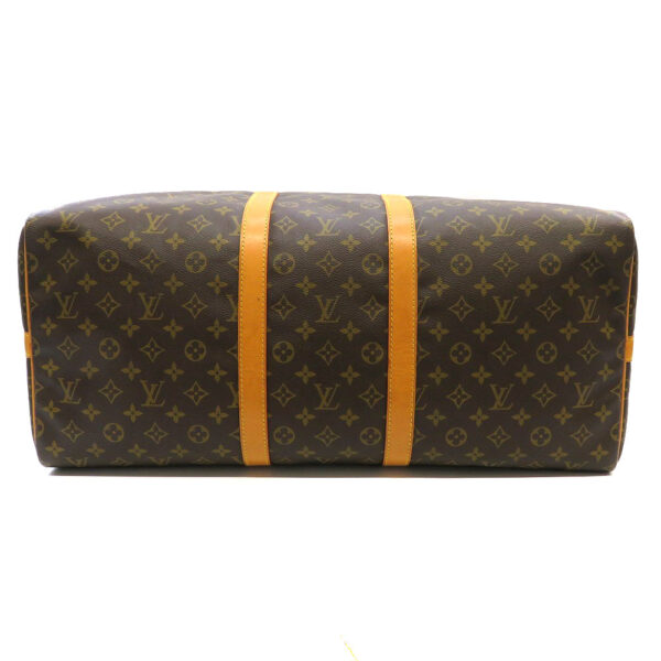 h2100848 4 Louis Vuitton Keepall Bandouliere 55 Bag Monogram Canvas Brown