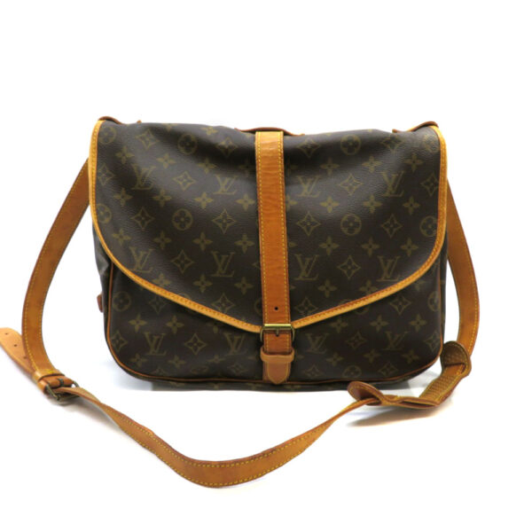 h2101004 2 Louis Vuitton Saumur 35 Shoulder Bag Monogram Canvas Brown