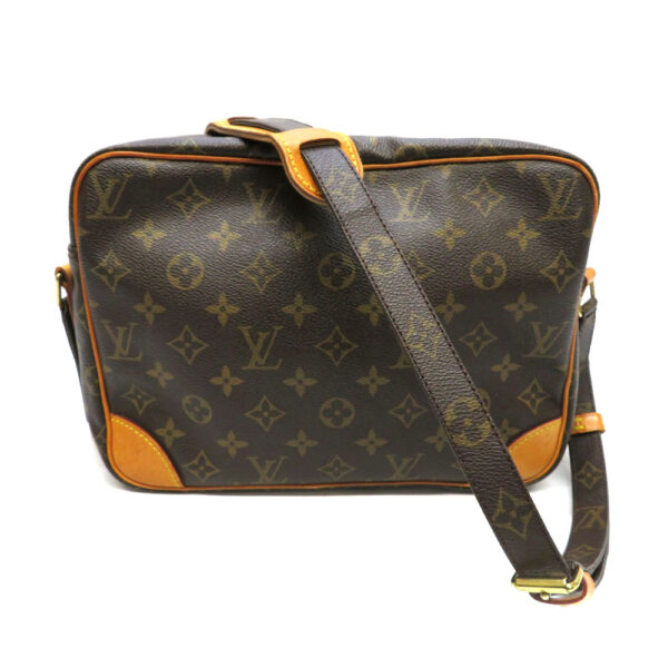 h2102290 2 Louis Vuitton Nile Shoulder Bag Monogram Canvas Brown