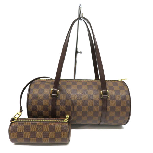 h2103817 1 Louis Vuitton Papillon Handbag Damier Canvas Brown