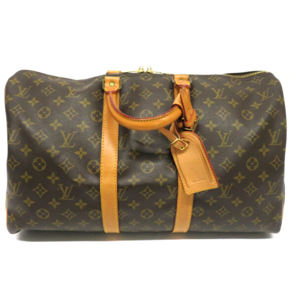 h2104237 1 Louis Vuitton Keepall 45 Bag Monogram Canvas Brown