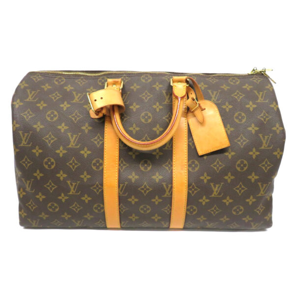 h2104377 1 Louis Vuitton Keepall 45 Bag Monogram Canvas Brown