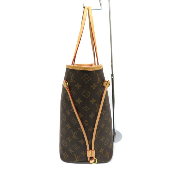 h2104494 3 Louis Vuitton Neverfull MM Tote Bag Monogram Canvas Brown Pink