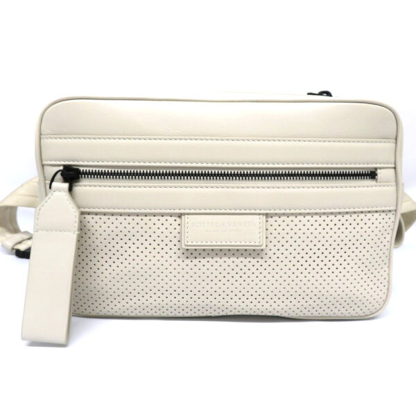 h2104597 1 Bottega Veneta Waist Body Bag Calf Leather Off White