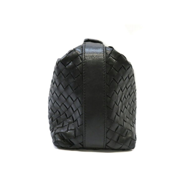 h210500804 Bottega Veneta Pouch Intrecciato Leather Black