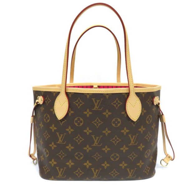 h2105147 1 Louis Vuitton Neverfull PM Tote Bag Monogram Canvas Brown Pink