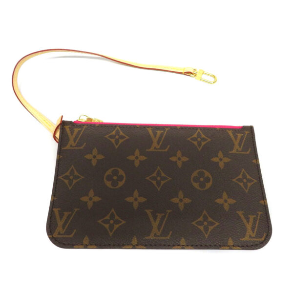 h2105147 14 Louis Vuitton Neverfull PM Tote Bag Monogram Canvas Brown Pink