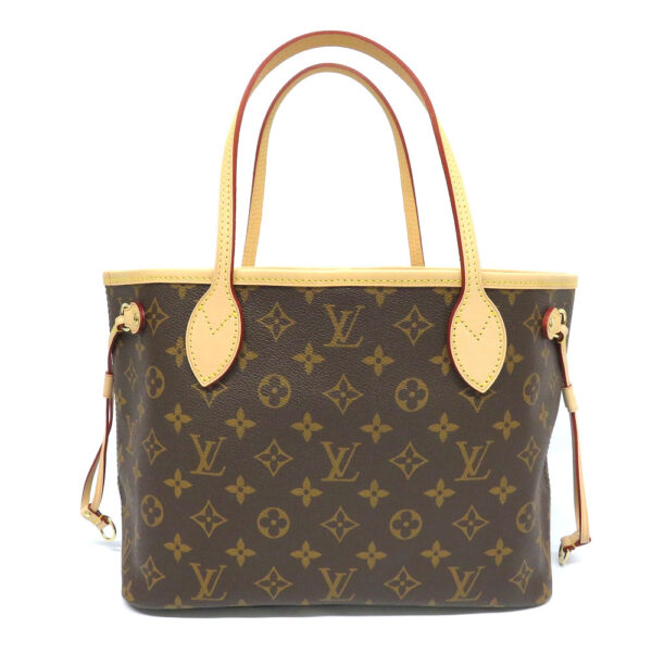 h2105147 2 Louis Vuitton Neverfull PM Tote Bag Monogram Canvas Brown Pink