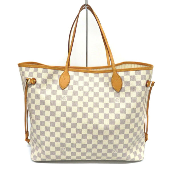 h2106034 1 Louis Vuitton Neverfull GM Tote Bag Damier Azur White