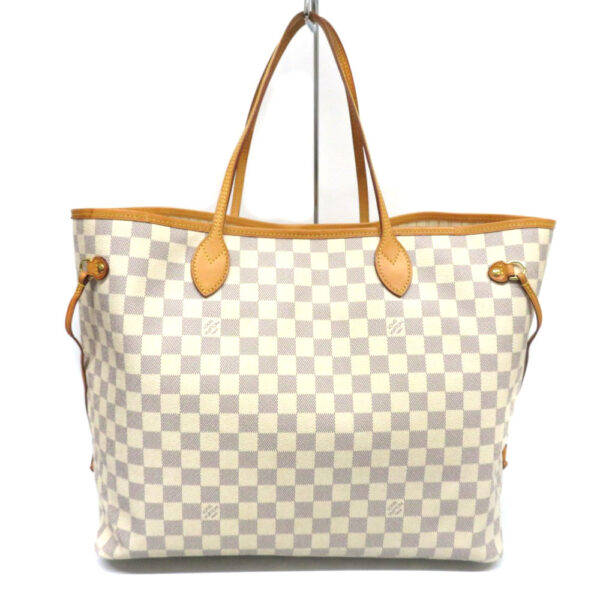 h2106034 2 Louis Vuitton Neverfull GM Tote Bag Damier Azur White